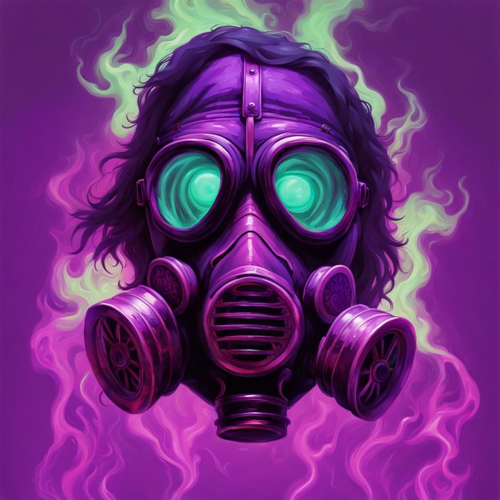 Sinister Neon Purple Figure in Rutkowski Style