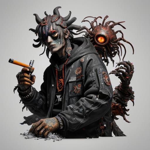 Psychedelic Aliens and Junkies in 3D Anime Art