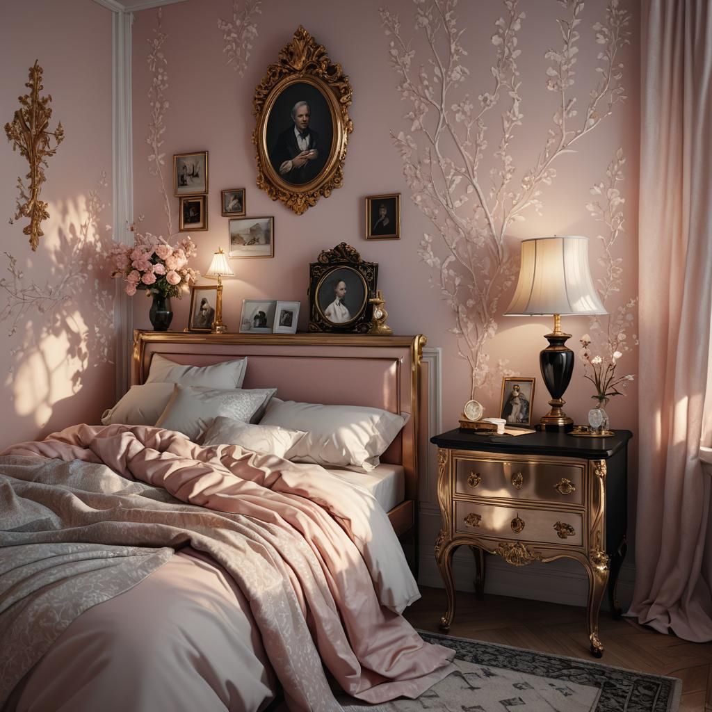Fantasy Bedroom Concept Art in Pastel Colors