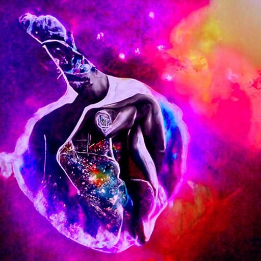 Holographic Cosmic Illustration by Amaringo