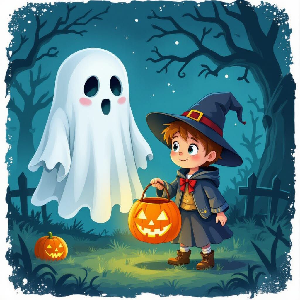 Ghostly Trick or Treater Appears on Halloween Night