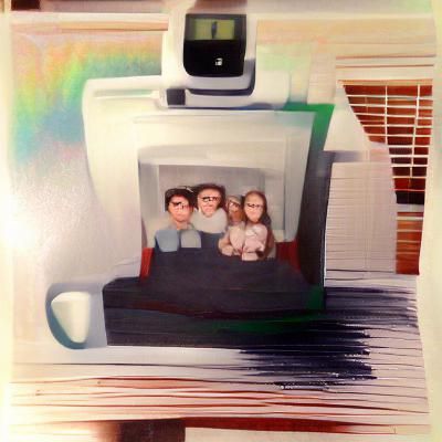 Awkward Family Photo in Photorealistic Style