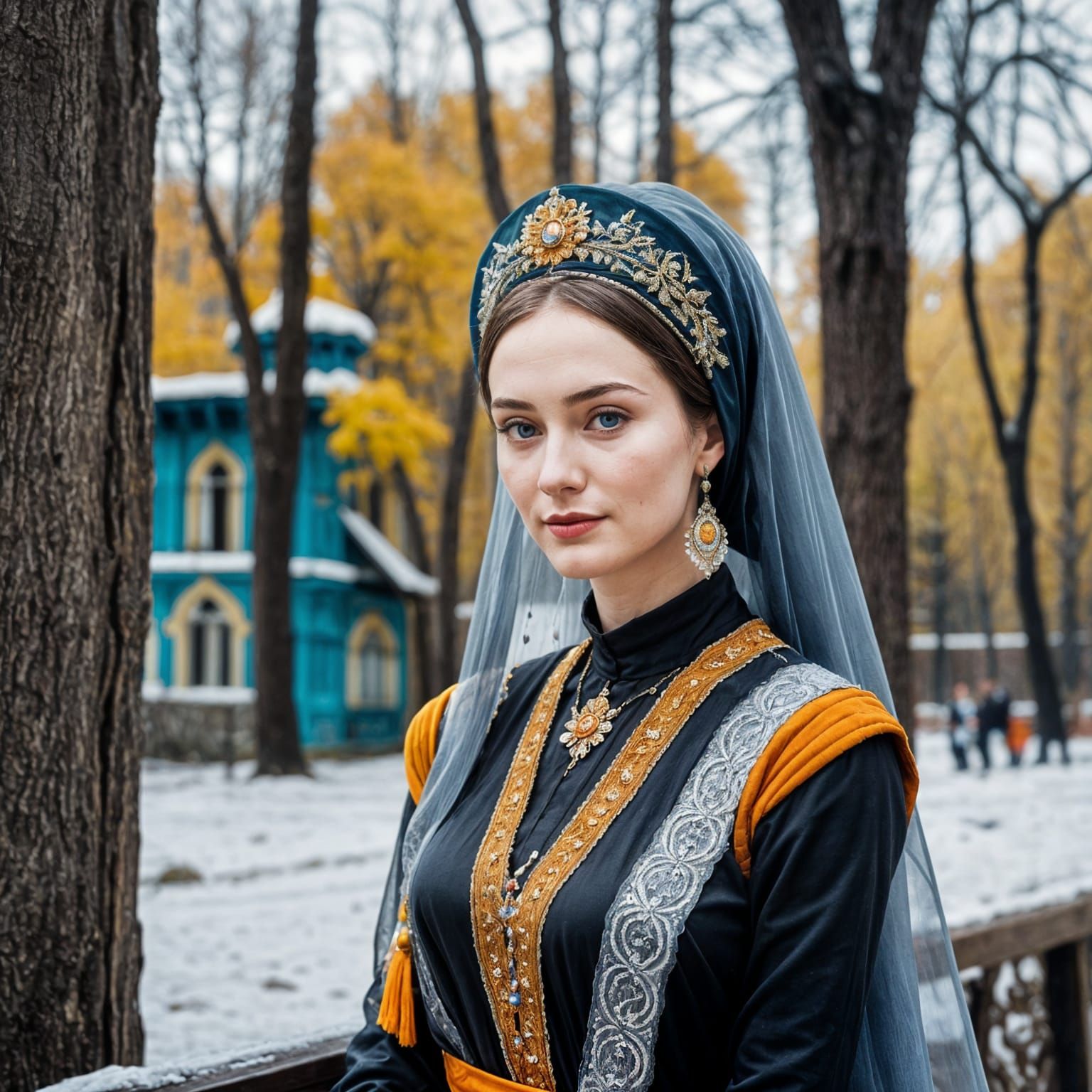 Tsarina Eudoxia in Traditional Russian Attire