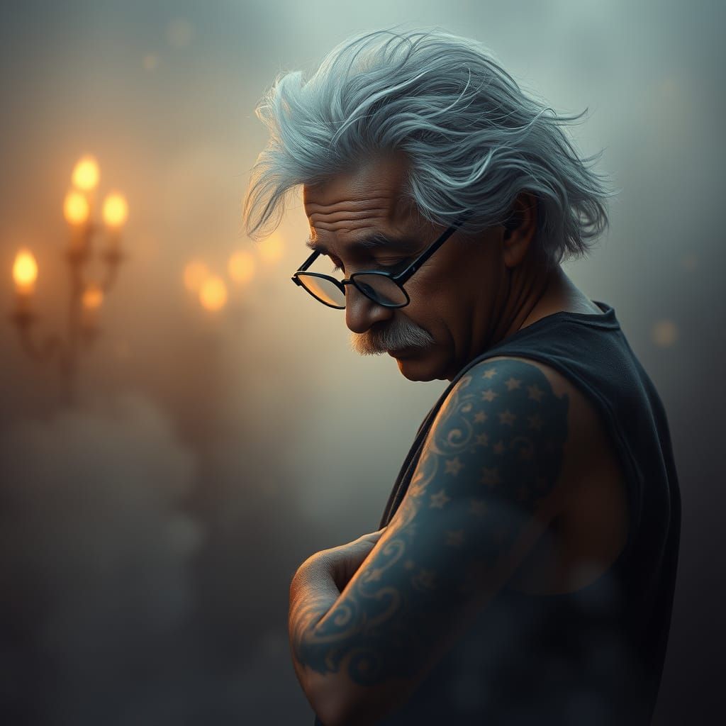 Ethereal Einstein in Emo Style