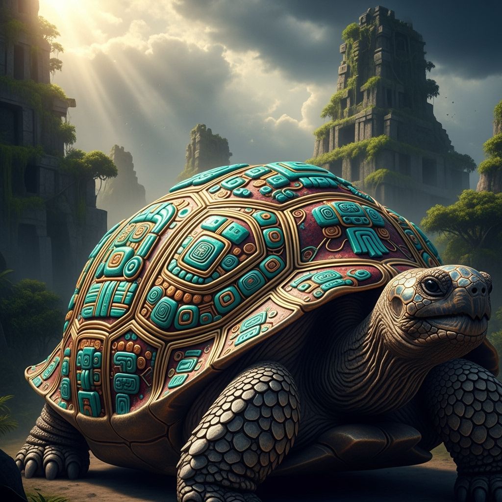 Mayan Tortoise in Cinematic HDR Style