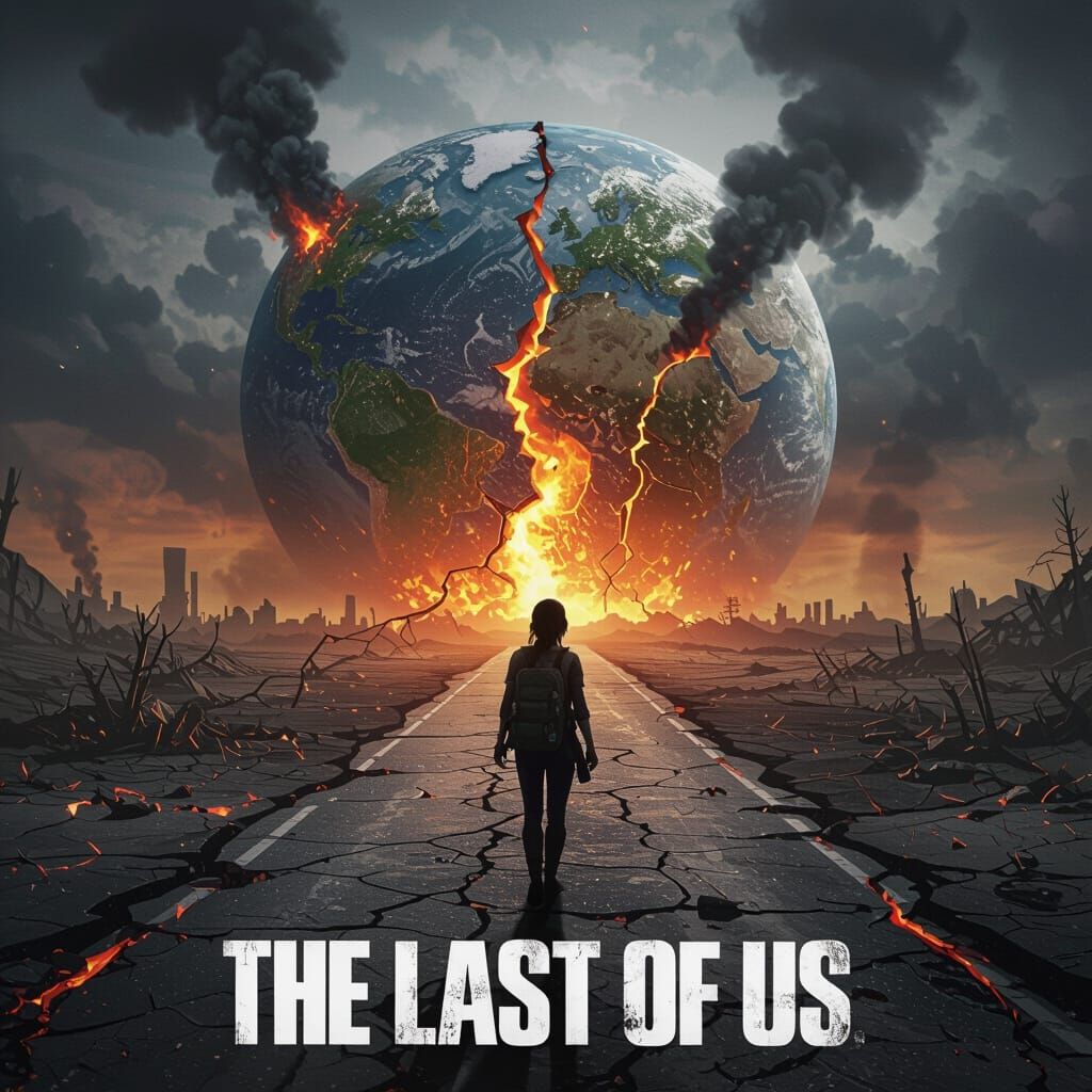 Damaged Earth Book Cover in Post-Apocalyptic Style