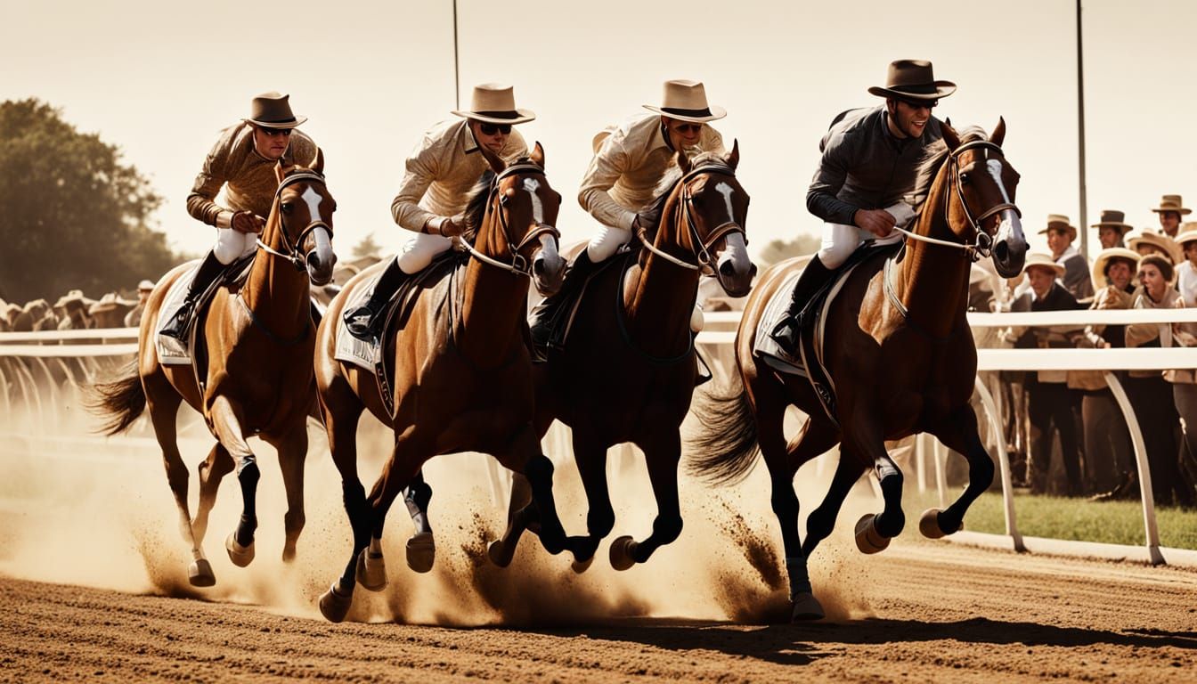 Vintage Horse Race Poster in Art Nouveau Style