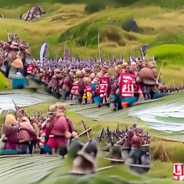 Viking Army Clash with Romans in Epic Battle