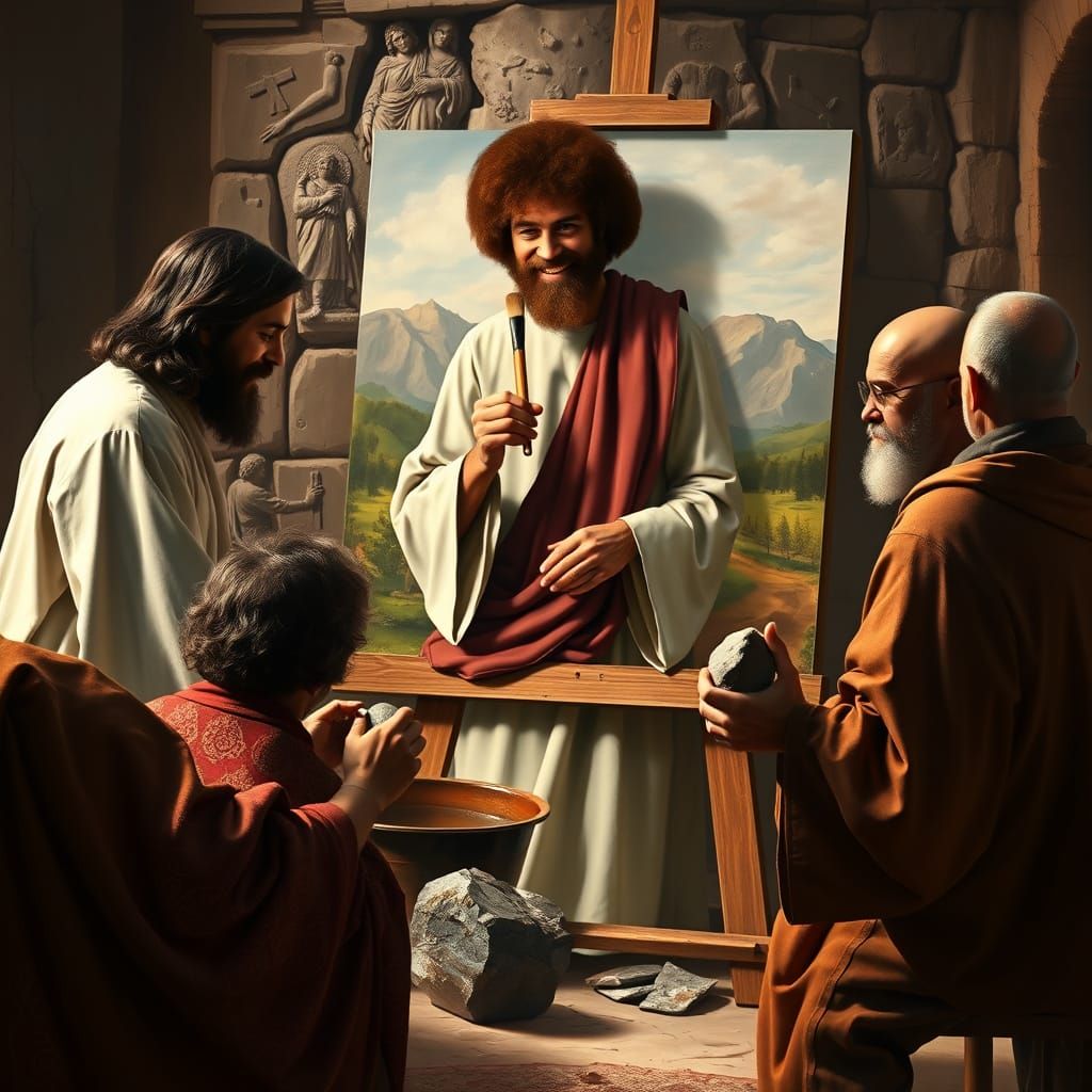 Jesus' Compassionate Gesture in a Renaissance Landscape