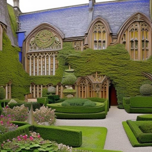 Fantasy Garden in Tiffany Glass Style