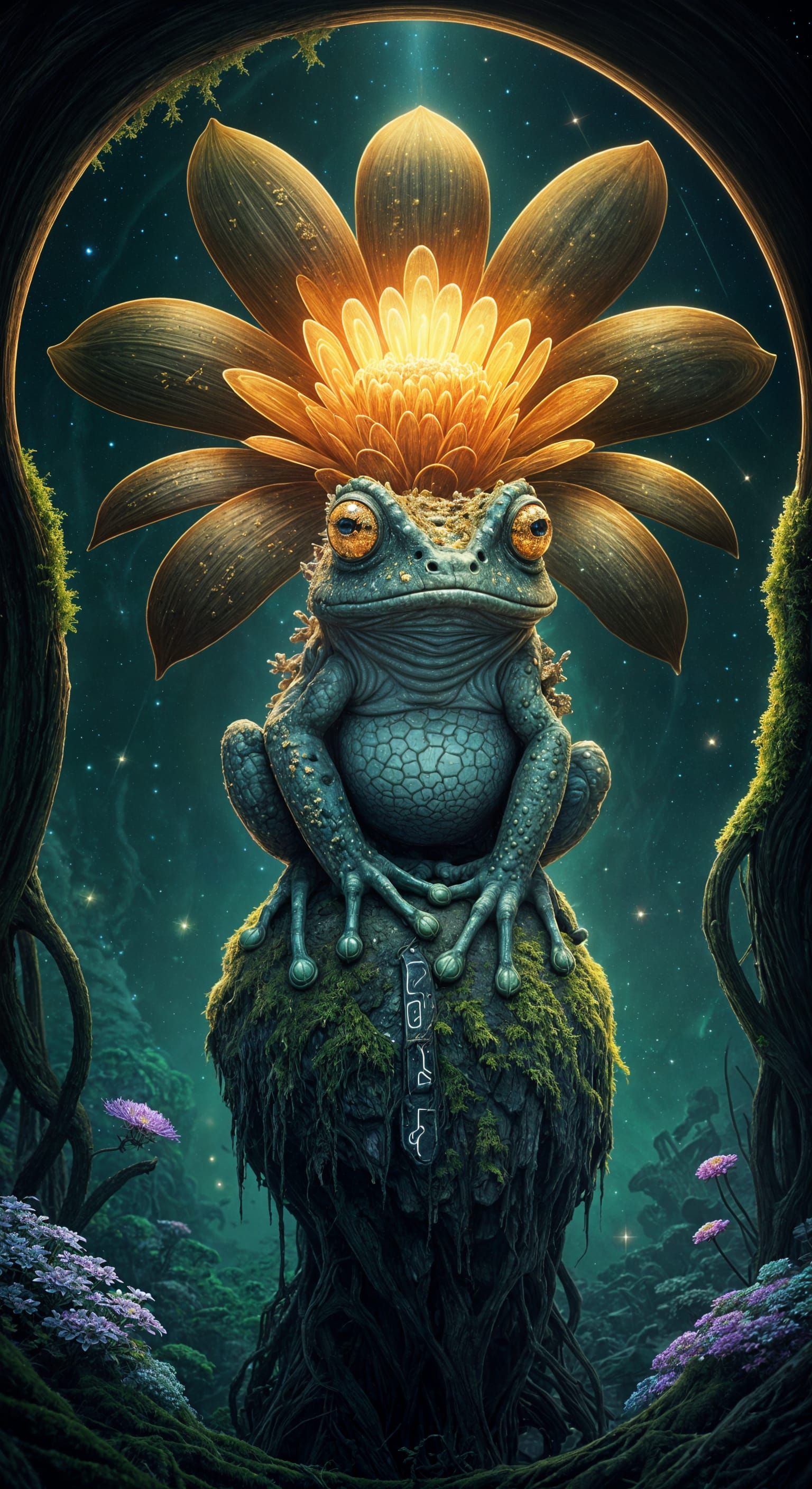 Surreal Celestial Dreamscape Unveils Bioluminescent Majesty