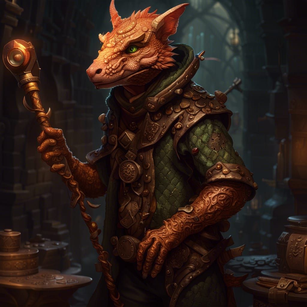 Kobold Artificer: A Dark Fantasy Concept Art