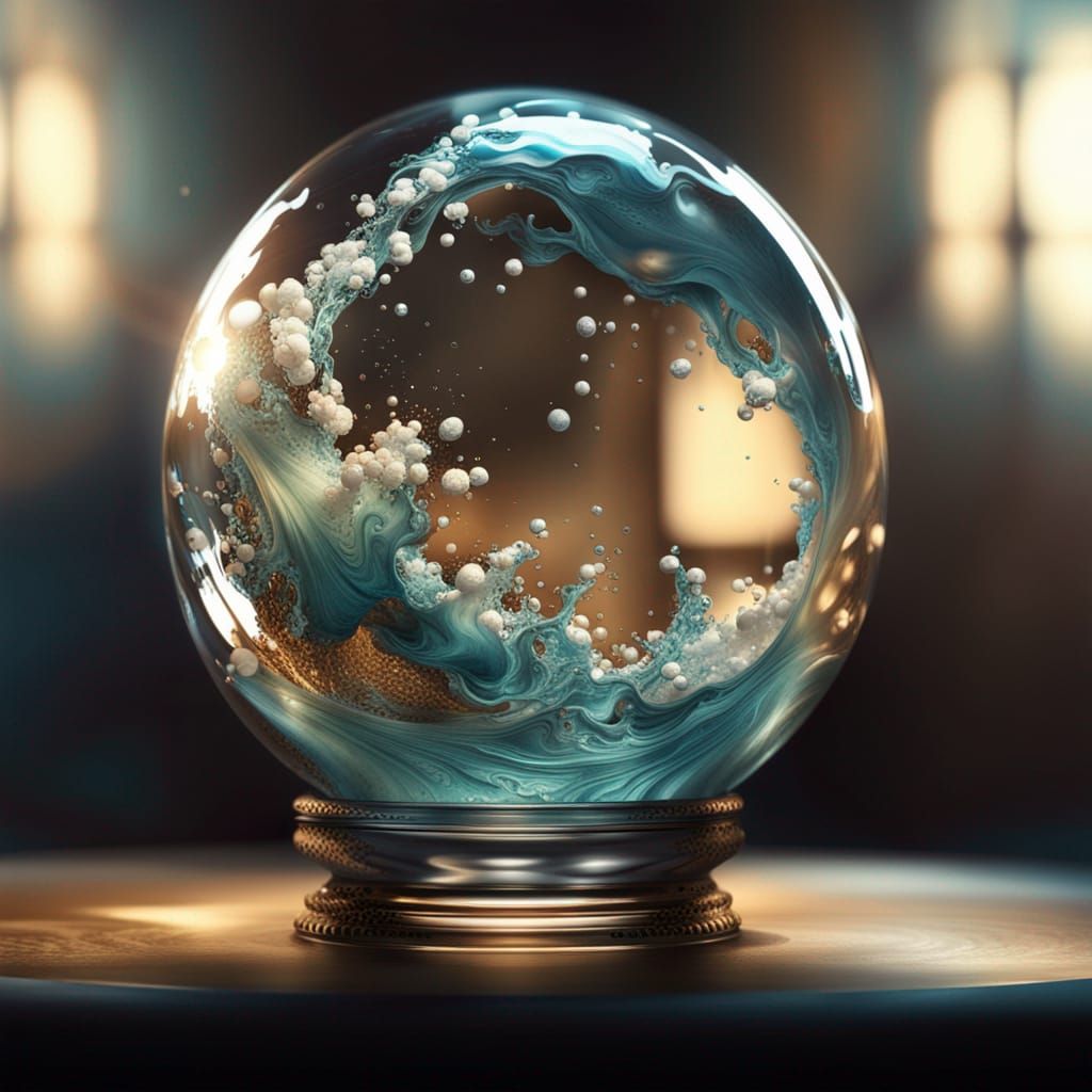 Water Sphere: Photorealistic CGI with Bokeh Effects