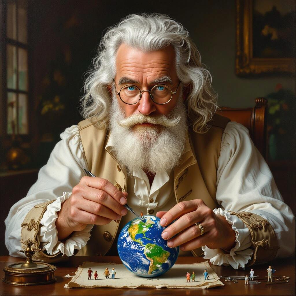 Elderly Gentleman Creates Miniature Humans in Conservatory