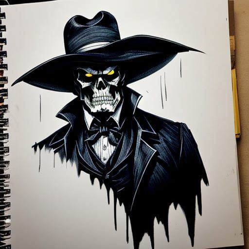 Foreboding Gentleman in Dark Silhouette