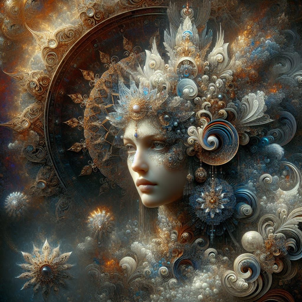 Renaissance-Style Fantasy Woman Matte Painting