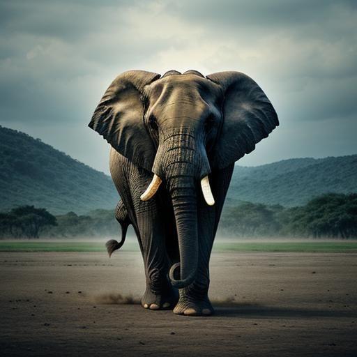 Illustrations of Elephants in Natural Habitat