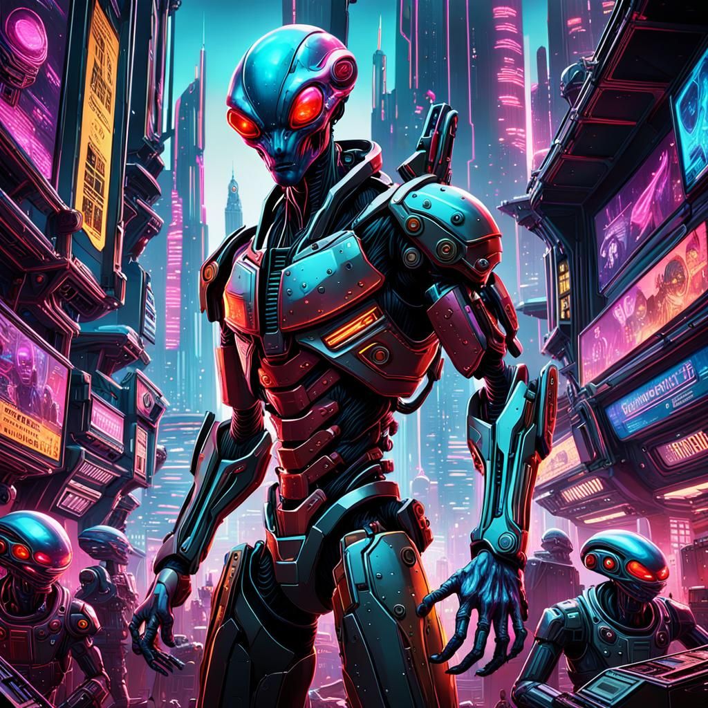 Cyberpunk wanted poster