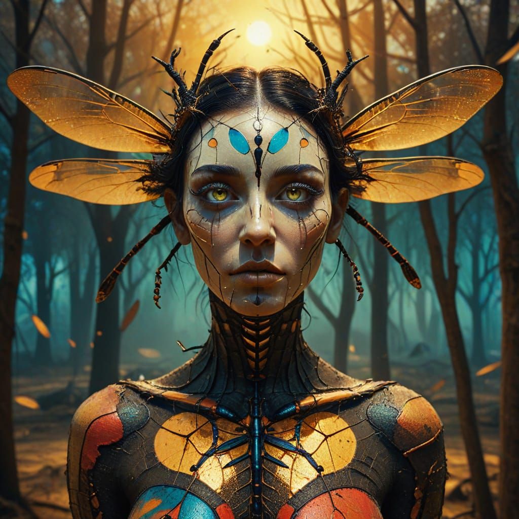 Sylvan Metamorphosis: The Forest’s Winged Guardian