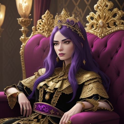 Ornate Crowns and Tiaras on Velvet Cushion