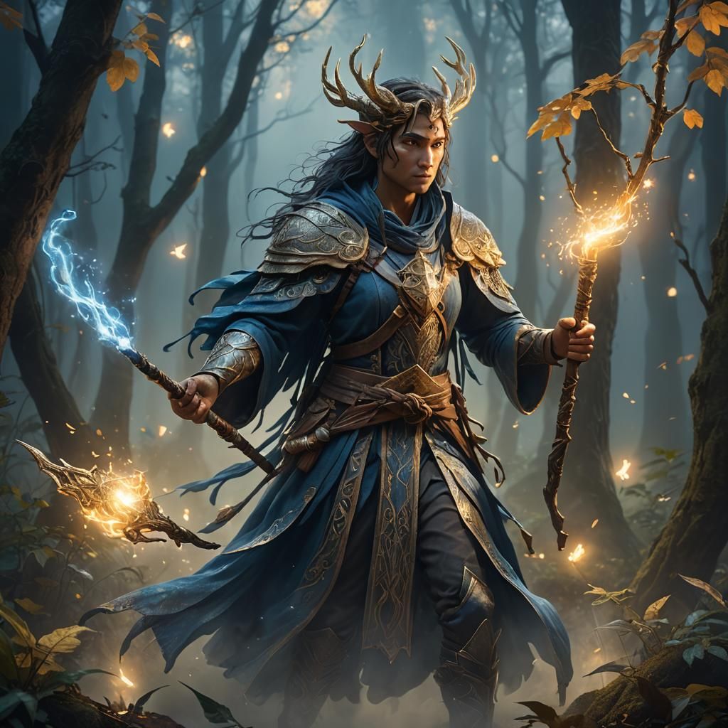 Fennorian in Misty Forest: Photorealistic Concept Art