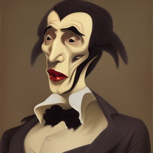 Elegant Vampire Lord Portrait in Formal Attire