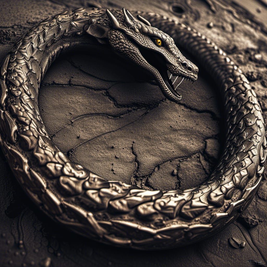 Hyperrealistic Ouroboros: Eternity's Embrace
