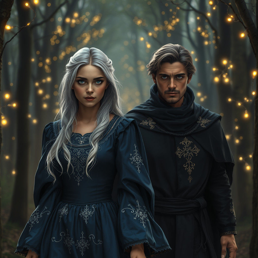Noble Couple in Enchanted Forest: Matte Painting