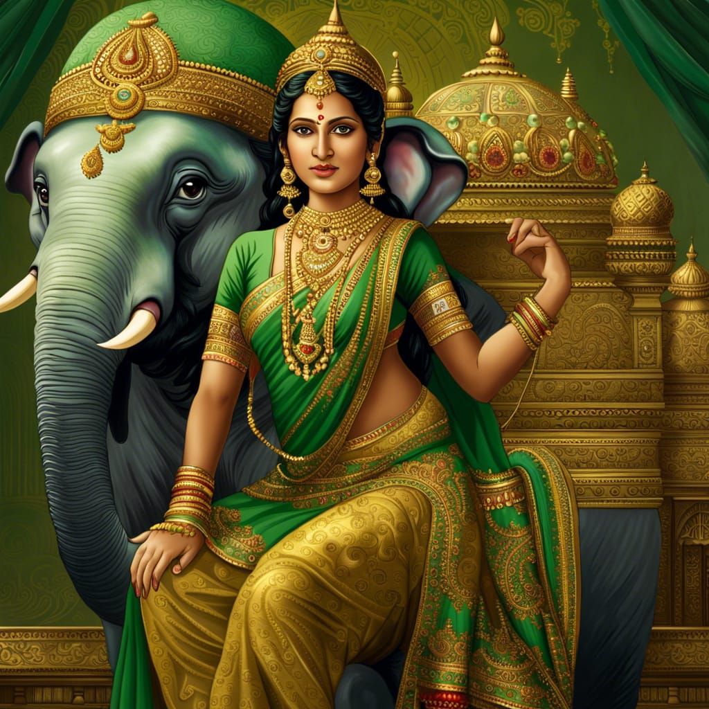 Hindi with an elephant