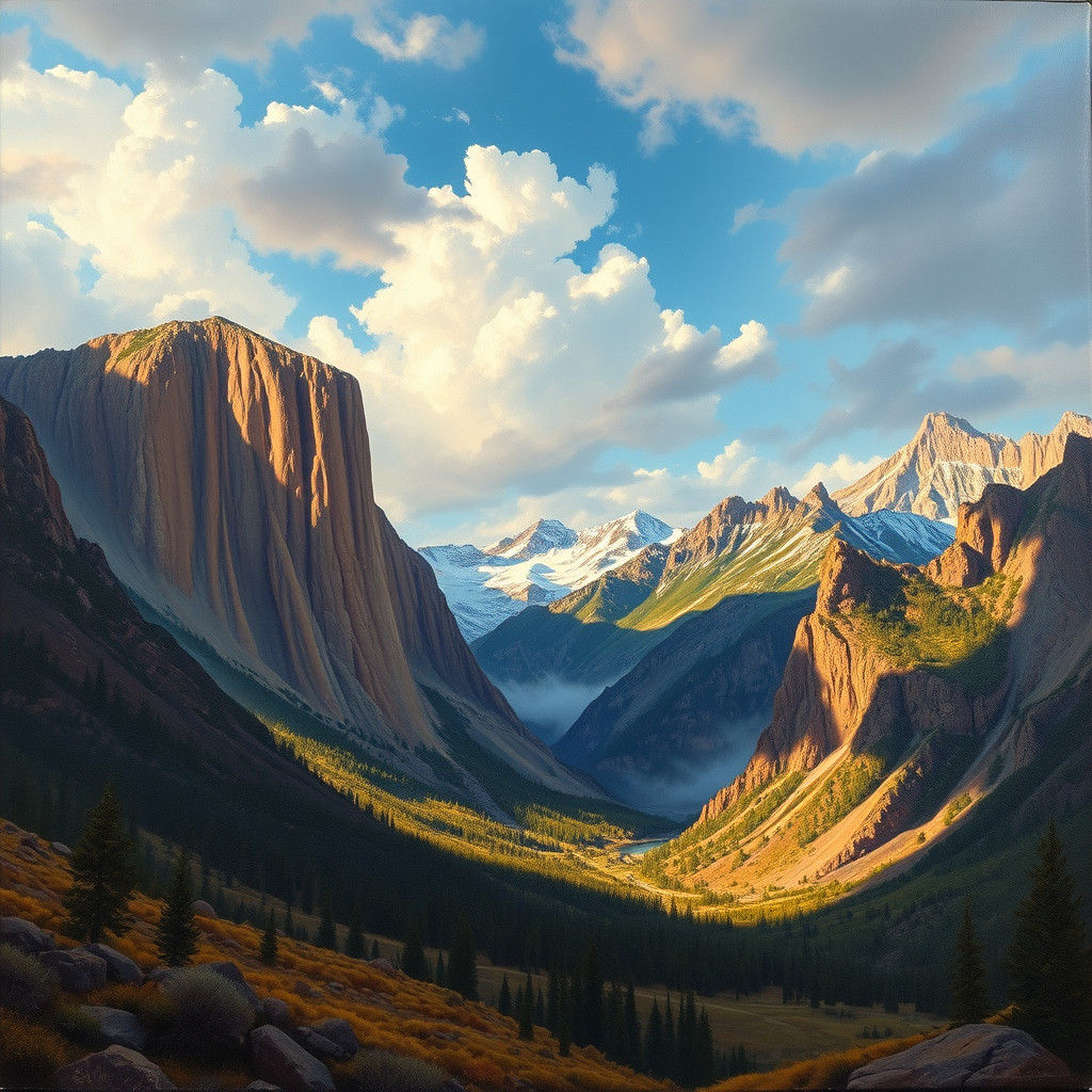 Colorado Mountains as Old Masters Painting