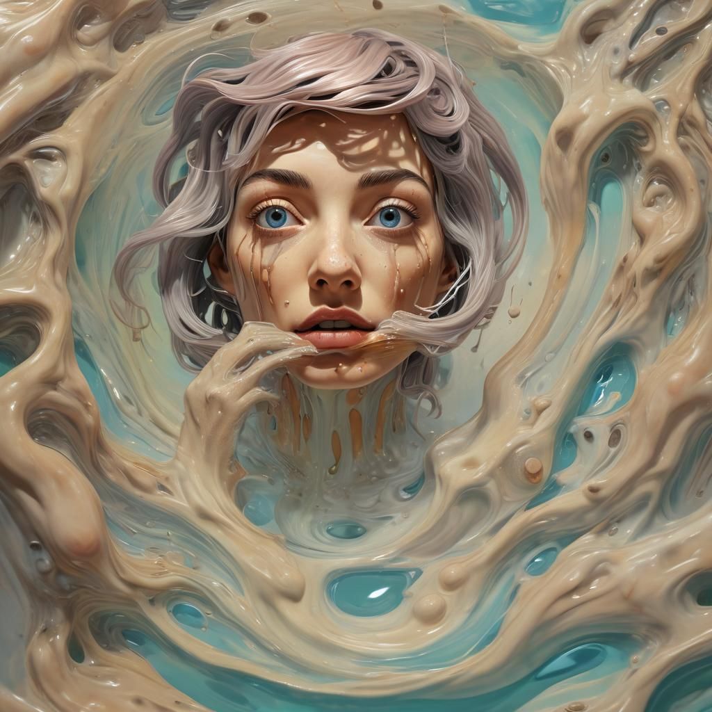 A striking, hyperrealistic illustration of an ineffable creature with unique and bizarre female features. The creature i...