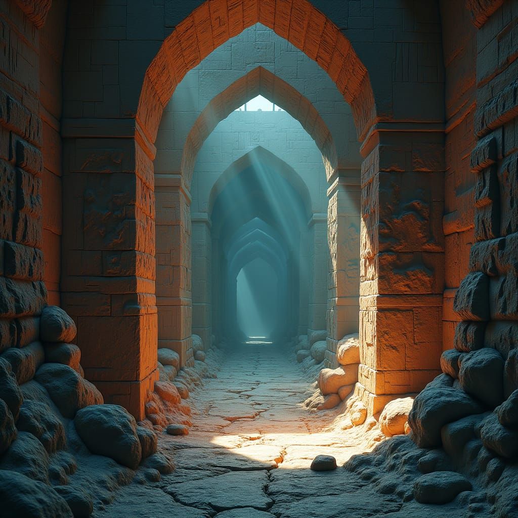 Mystical Rhombus Mines in Ancient Labyrinth