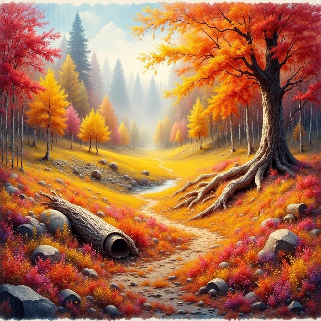 Vibrant Autumn Still Life Painting