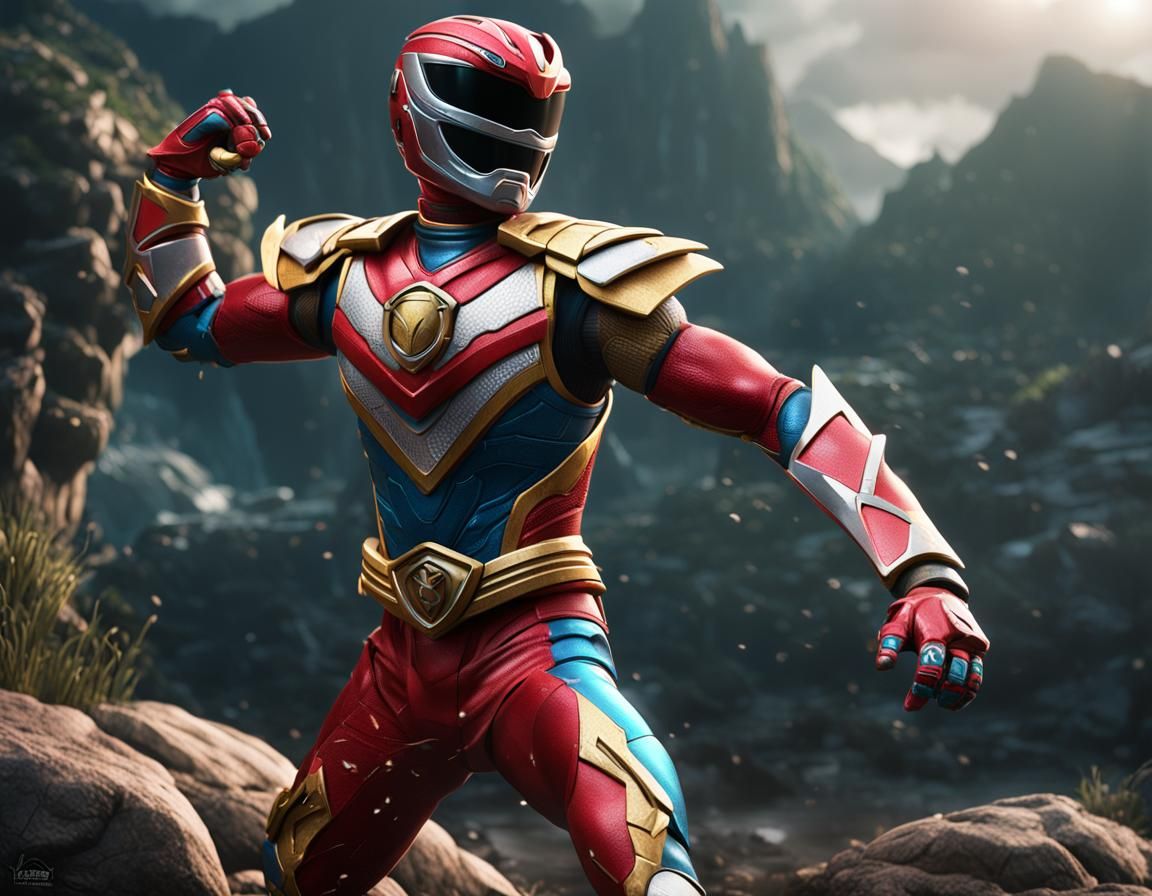 Power Ranger Toy: Detailed Matte Painting