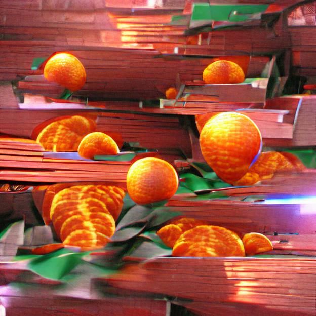 Intensely Orange Oranges Generated by AI