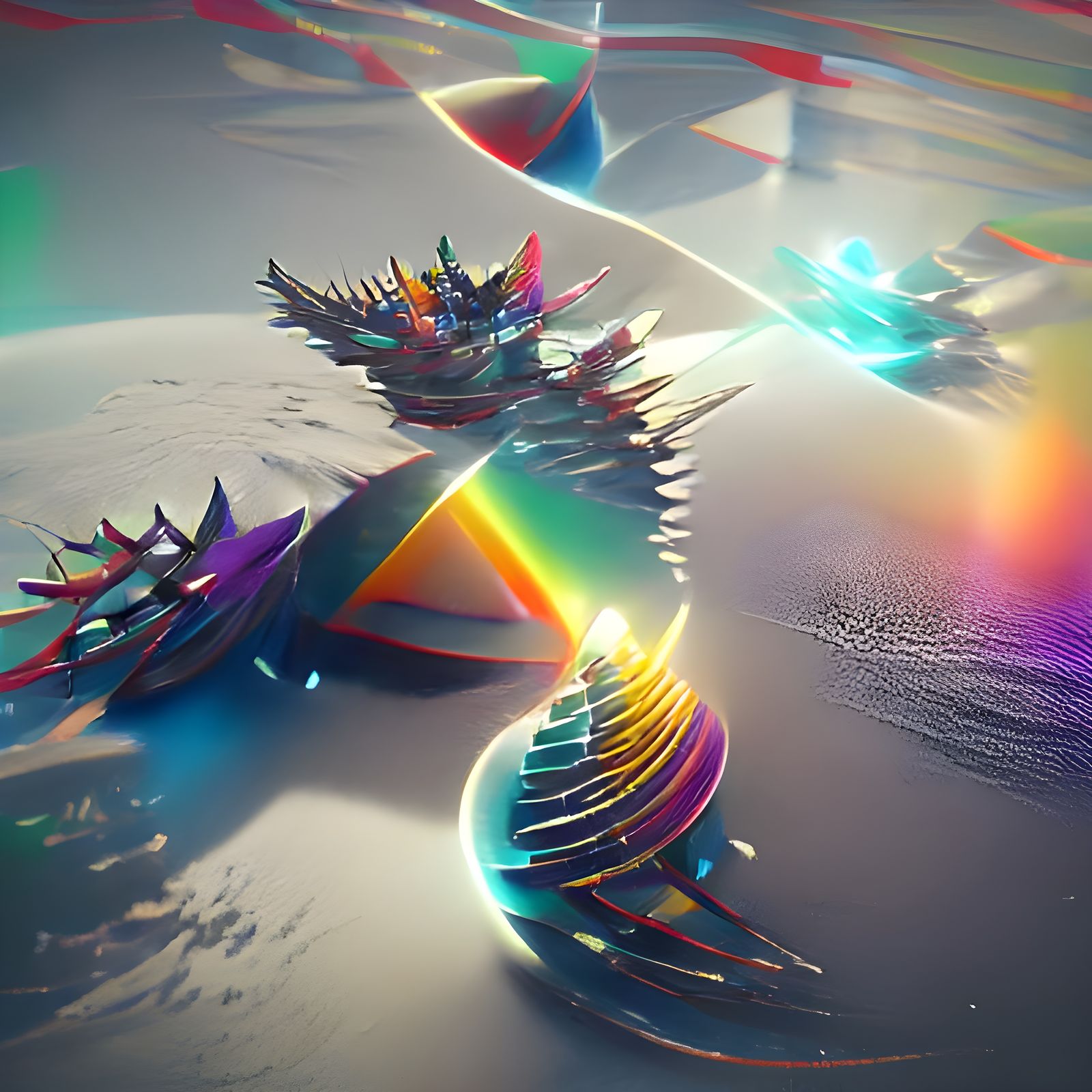 Iridescent Parallel Universe: A Geometric Render