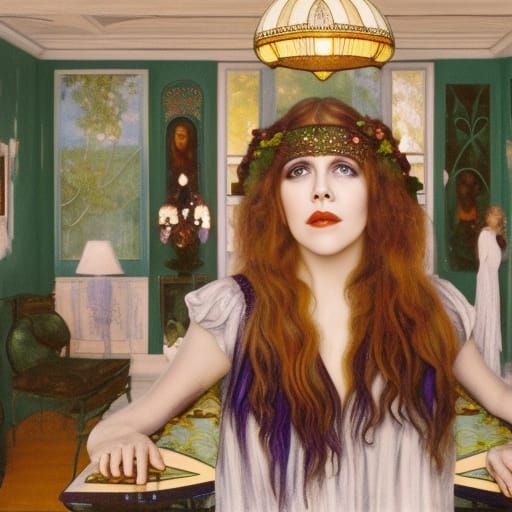 Pre-Raphaelite Portrait of a Beautiful Young Woman