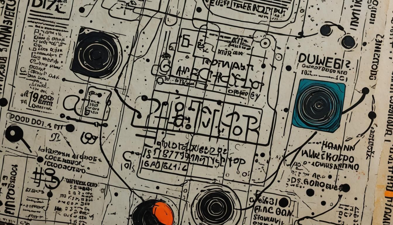 Retrofuturistic Comic Art with Antihuman Figure