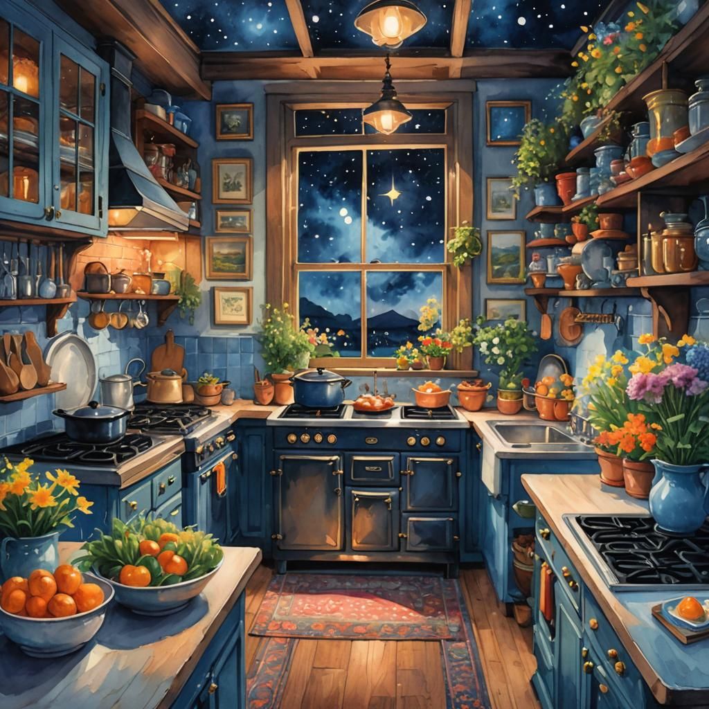 a cozy kitchen