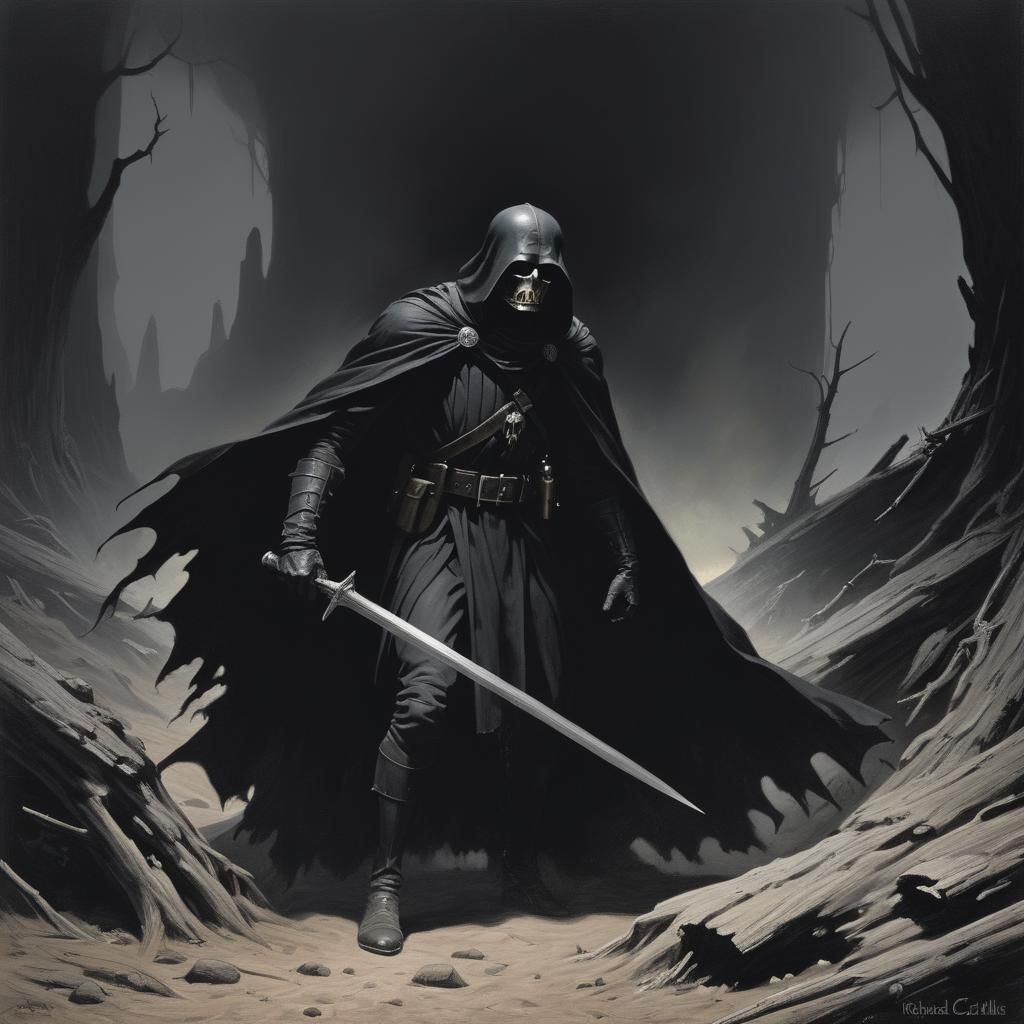 Grimdark Battle Scene in Historical Style