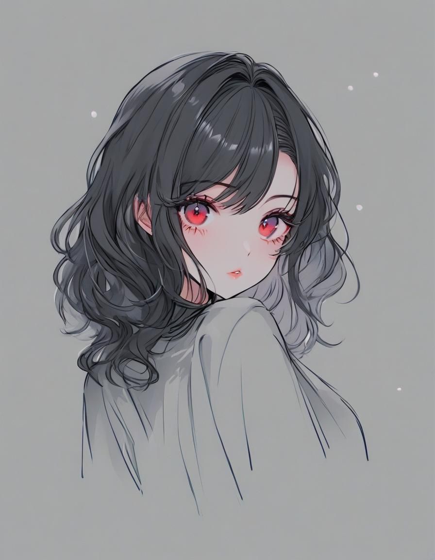 Illustration of a Cute Teenage Girl