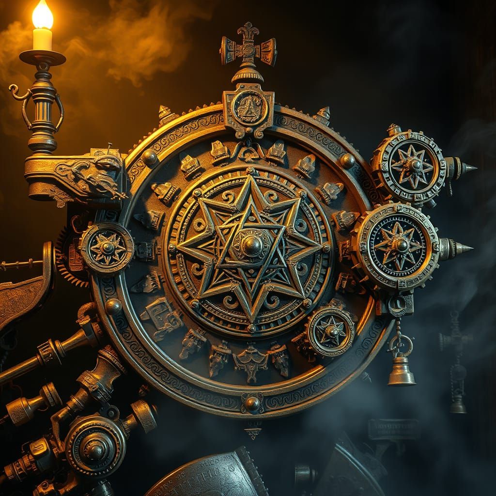 Intricate Tartarian Machine in Steampunk Style