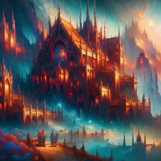 Fantastical House in Detailed Matte Painting Style