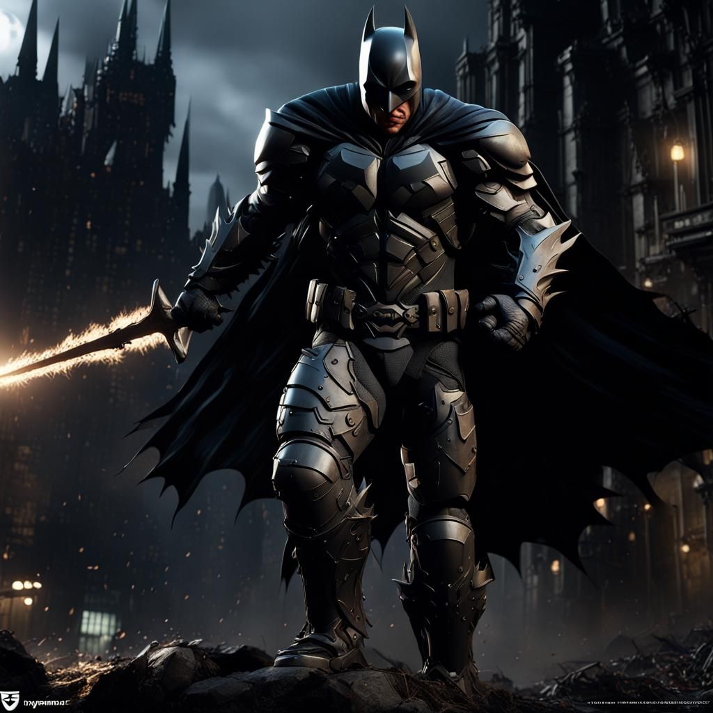Hyper-Detailed Dark Knight Concept Art