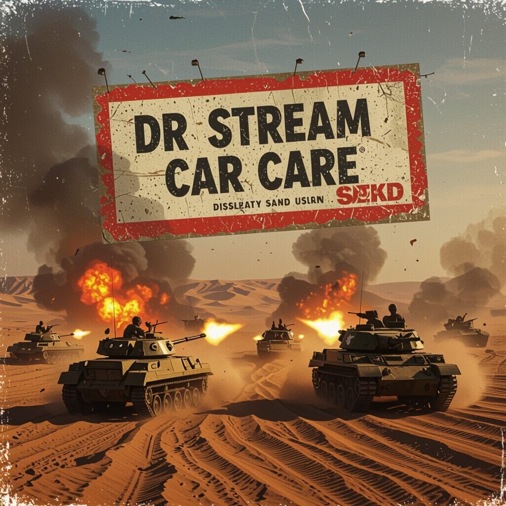 6th of October War Combat with Retro Car Care Ad