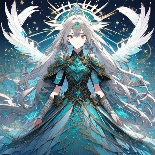 Ethereal Lady Knight Radiates Angelic Glory
