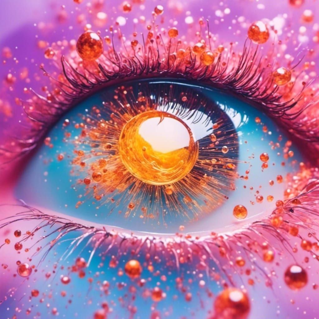 Surreal Eye Portrait in Liquid Style