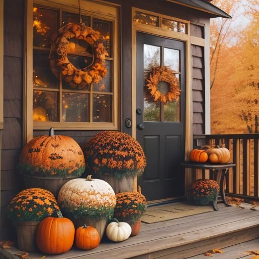 Autumnal Pumpkins in Golden Hour Photography