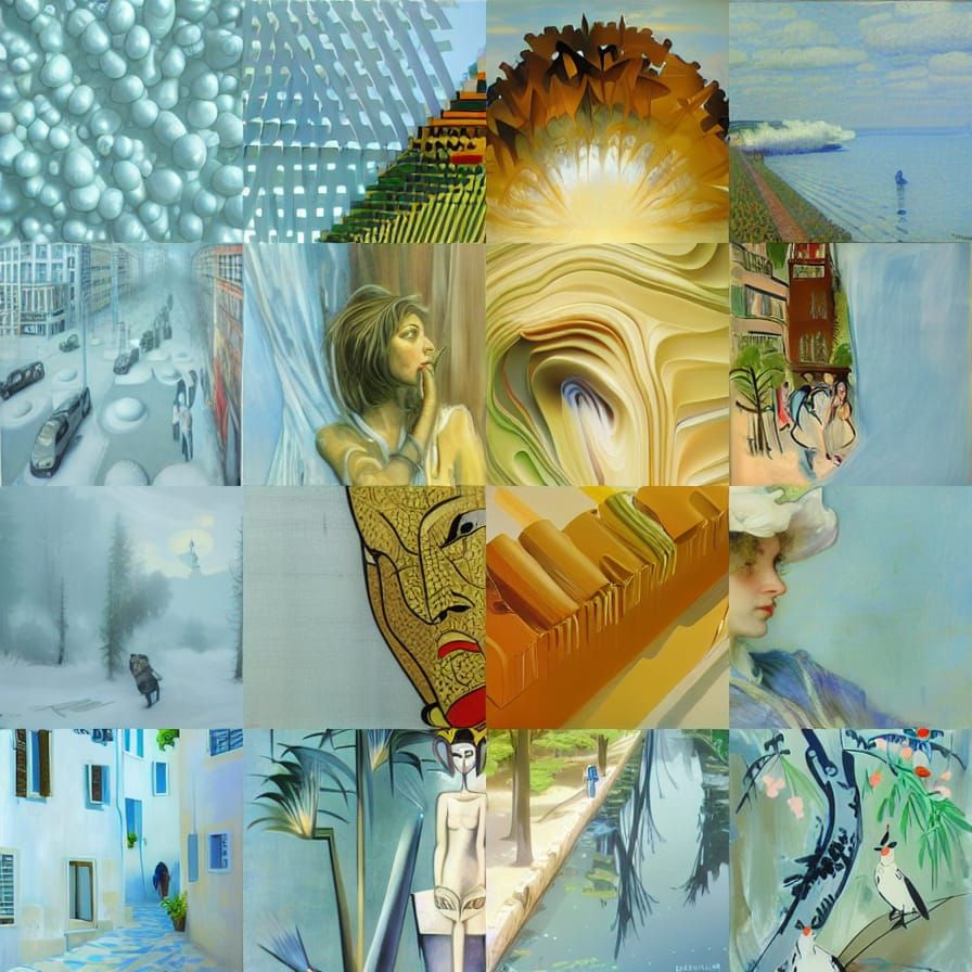 AI Reassembled Portrait in Mixed Artistic Styles