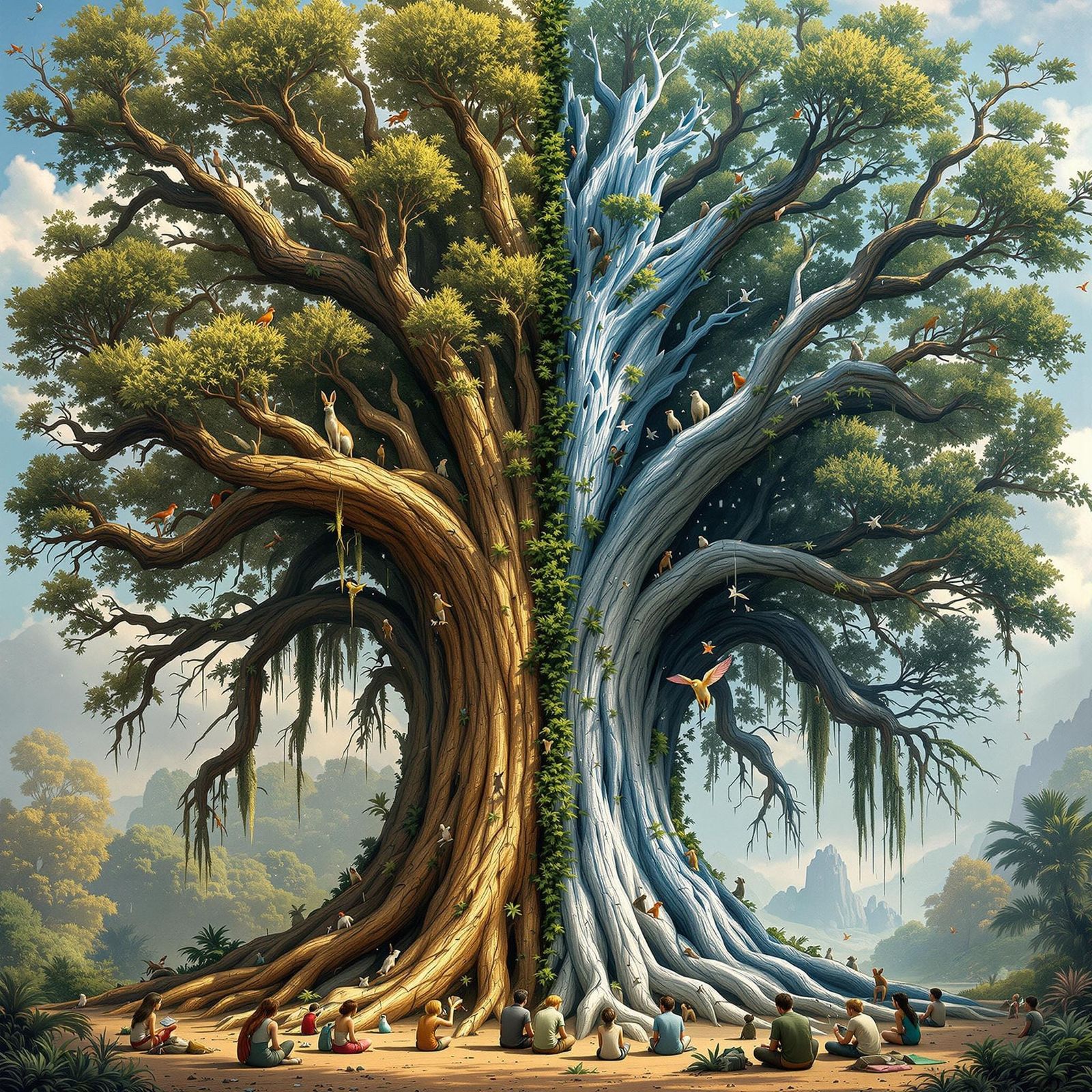 Biodiverse Tree Unites Wonders of Nature in Harmony